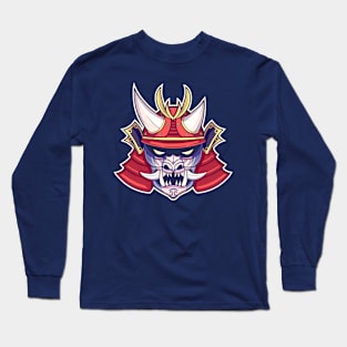 Ghost Samurai Oni Helmet Long Sleeve T-Shirt